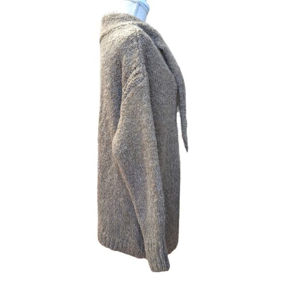 NWT Zara Knit Women's Mohair & Wool Blend Camel Textured Sweater Size M - Picture 3 of 6